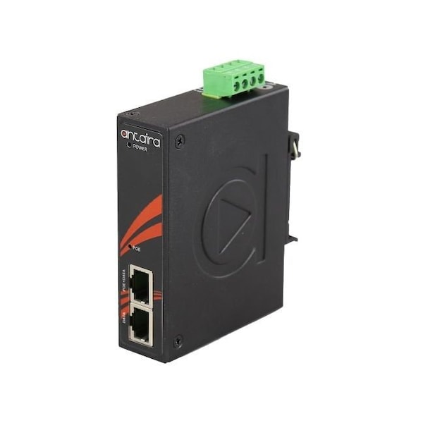 Industrial Gigabit Passive PoE Injector; EOT: -40 DegC - 75 DegC